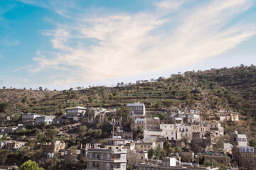 Fototapeta na wymiar Beautiful view of the typical architecture of Yemen in Jibla, Yemen