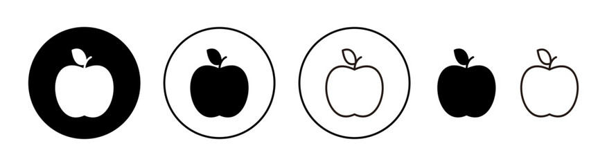 Apple icon set for web and mobile app. Apple sign and symbols for web design.