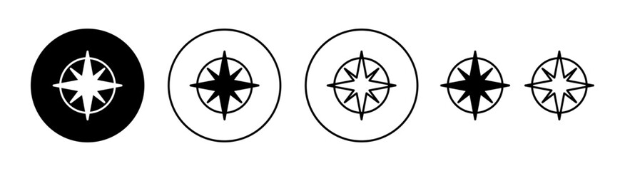 Compass icon set for web and mobile app. arrow compass icon sign and symbol
