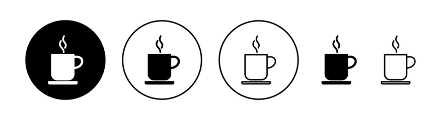 coffee cup icon set for web and mobile app. cup a coffee sign and symbol