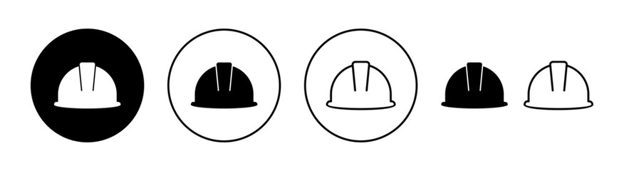 Helmet icon set for web and mobile app. Motorcycle helmet sign and symbol. Construction helmet icon. Safety helmet