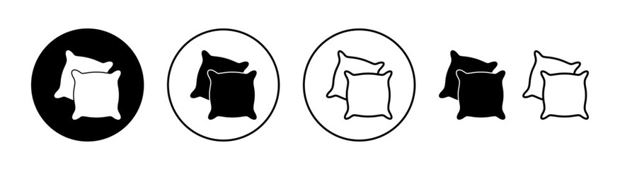 Pillow icon set for web and mobile app. Pillow sign and symbol. Comfortable fluffy pillow