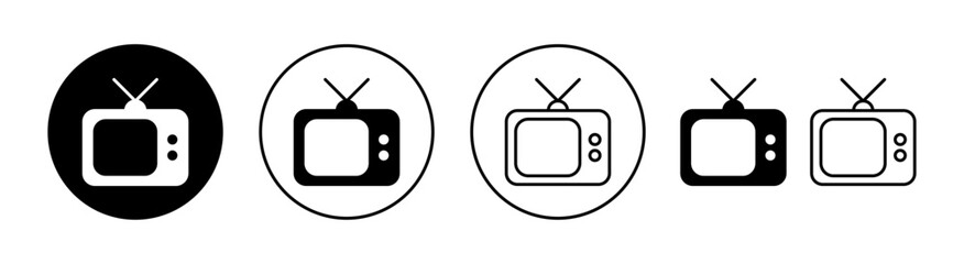 Tv icon set for web and mobile app. television sign and symbol