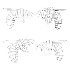 Bee Vector. Illustration Isolated On White Background. A Vector Illustration Of Bee.