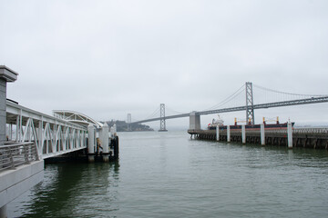 Fototapeta na wymiar San Francisco Oakland Bay Bridge