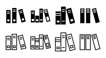 Library icon set illustration. education sign and symbol