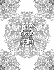 Motivational Coloring Pages, Mandala Coloring Pages for Personal Growth for Kids and Adults