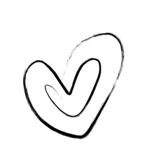 Heart doodle, heart clipart 