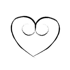 Heart doodle, heart clipart 