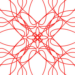 Red Doodle Lines Background