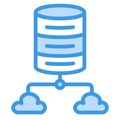 Data share icon in blue style, use for website mobile app presentation