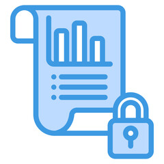 Data protection icon in blue style, use for website mobile app presentation