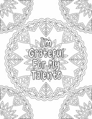 Motivational Coloring Pages, Mandala Coloring Pages for Personal Growth for Kids and Adults