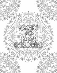 Motivational Coloring Pages, Mandala Coloring Pages for Self-acceptance for Kids and Adults