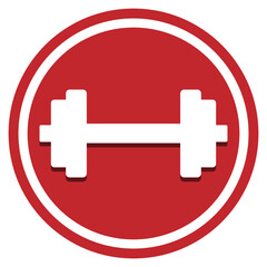 Obraz premium dumbbell isolated on white