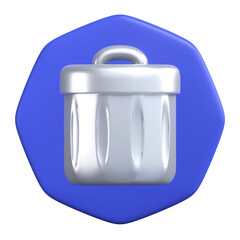 Trash icon isolated on transparent background