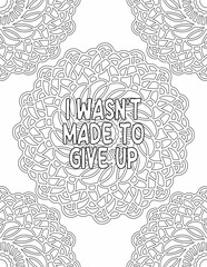 Affirmation Coloring sheet, Mandala Coloring Pages for Self-care for Kids and Adults