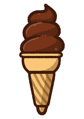 チョコ味のソフトクリーム