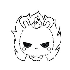 Kawaii Rabbit and Bunny Cartoon Outline Coloring Book. Happy Easter. Illustration Vector