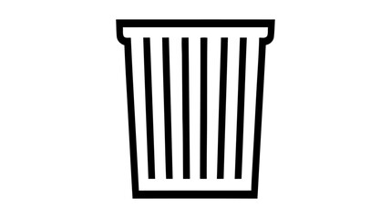 Trash can icon logo vector illustration simple design on white background