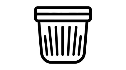 Trash can icon logo vector illustration simple design on white background