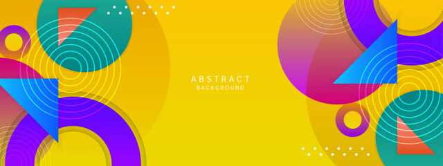 Dynamic vector abstract background with colorful geometric shapes