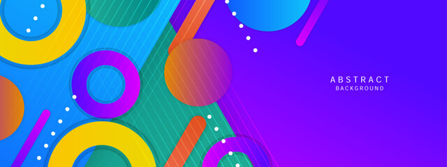 Dynamic vector abstract background with colorful geometric shapes