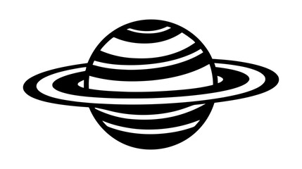 Planet Logo design. Vector illustration isolated on white background