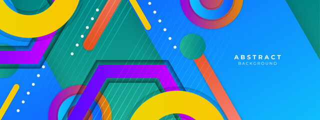 Fototapeta premium Vector creative colorful abstract geometric shapes