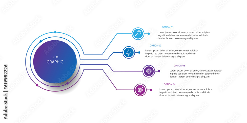 Poster modern design infographic template vector element.