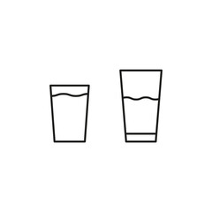 Water glass icon. Vector illustration. stock image.