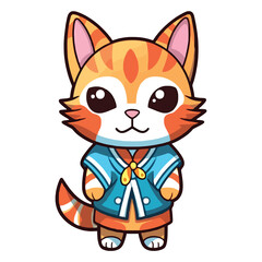Fototapeta premium Whiskered Charm: Adorable Cat Balinese Artwork