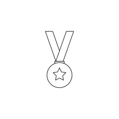 medal icon. prize for champion winner. Vector illustration. stock image.