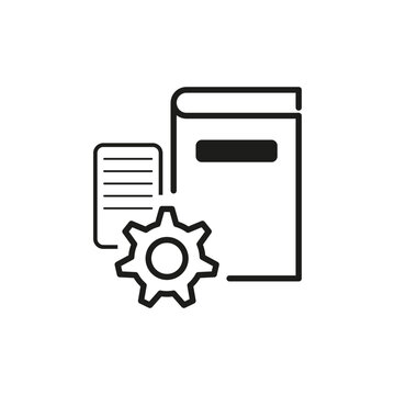 Technical documentation icon. Vector illustration. stock image.