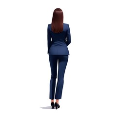 Back view of woman in suit