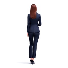 Back view of woman in suit