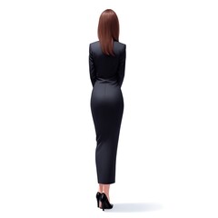 Back view of woman in suit