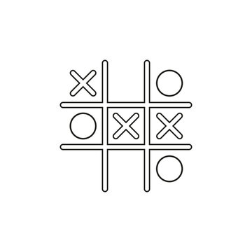 Game tic tac toe icon. Vector illustration. stock image.