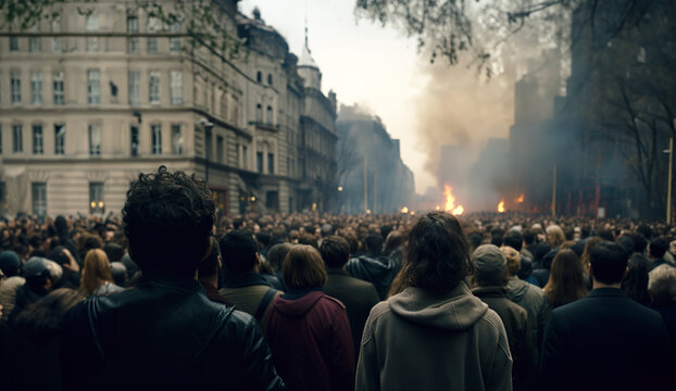 Young individuals engaging in a protest, conveying their collective voice and advocating for change, encapsulating the energy and determination of the youth in this powerful visual narrative.