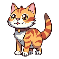 Playful Prowler: Cute Bengal Cat in 2D Illustration