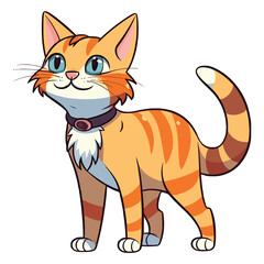 Obraz premium Playful Prowler: Cute Bengal Cat in 2D Illustration