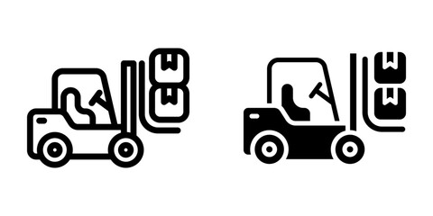 Forklift icon. sign for mobile concept and web design. vector illustration