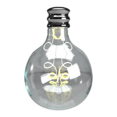 3d render, lamp transparent background