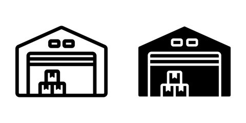 Warehouse icon. sign for mobile concept and web design. vector illustration