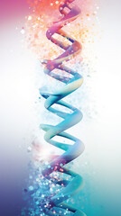 Unraveling the genetics of aging through an abstract DNA strand illustration