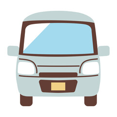 正面から見た白・シルバーの軽自動車