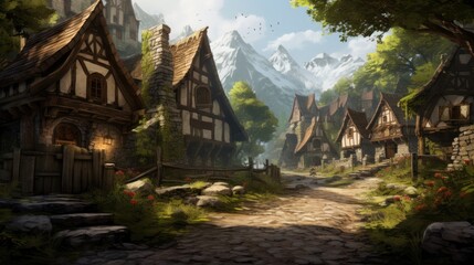 Fototapeta premium MMORPG Game Art Environment