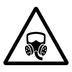 Warning Wear Respiratory Protection Symbol Sign,Vector Illustration, Isolated On White Background Label. EPS10