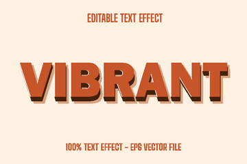 Vibrant 3 D Text Effect Modern Style