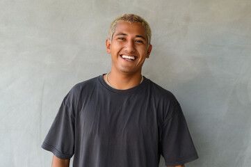 Cheerful young man in casual wear